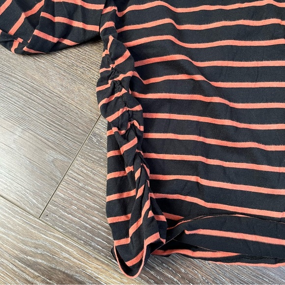 ISABEL Maternity by Ingrid & Isabel Striped Long-sleeve Ruched Tunic Top - Picture 6 of 7